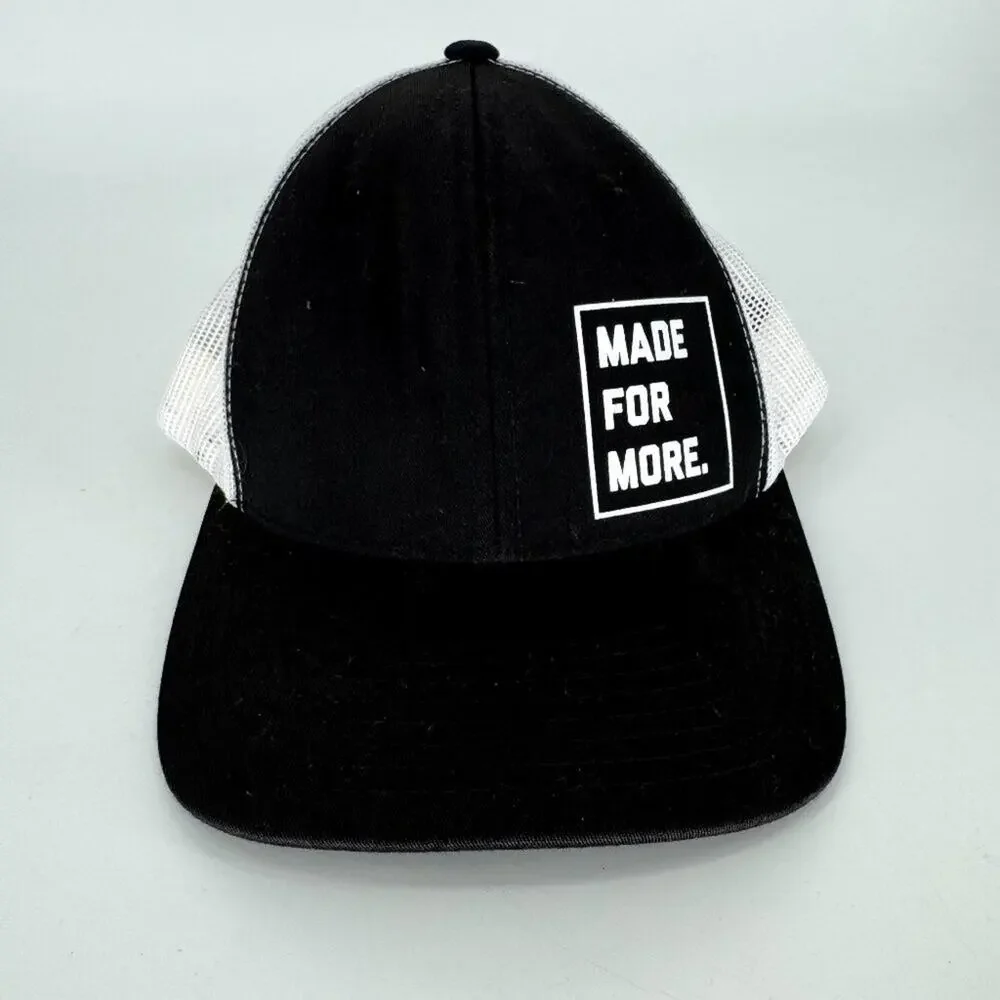Made For More Trucker Hat Black‎ White One Size